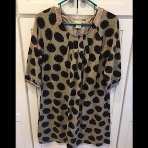 Polka dot sweater dress